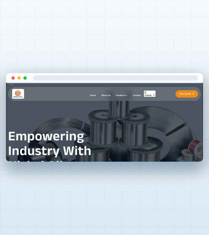 Heimo Metal website designed by Explore Middle East FZE